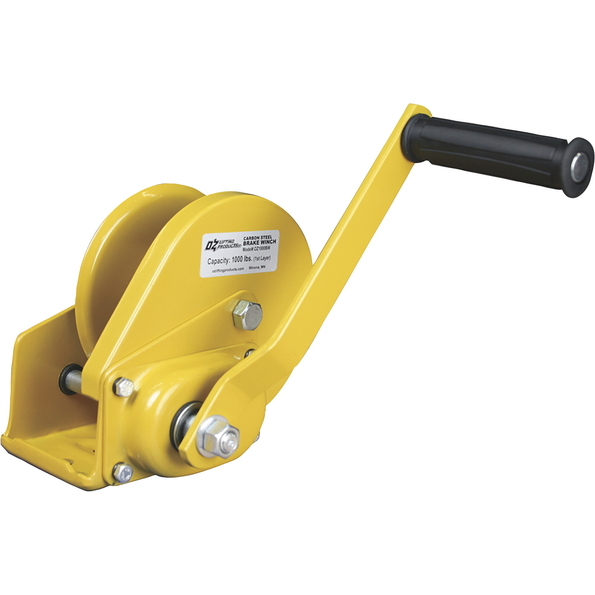 OZ Lifting Products Carbon Steel Manual Hand Winch, 1/2-Ton Capacity, Model# OZ1000BW
